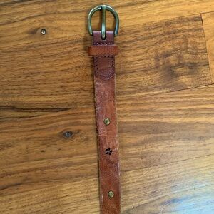 Abercrombie Leather belt in camel brown